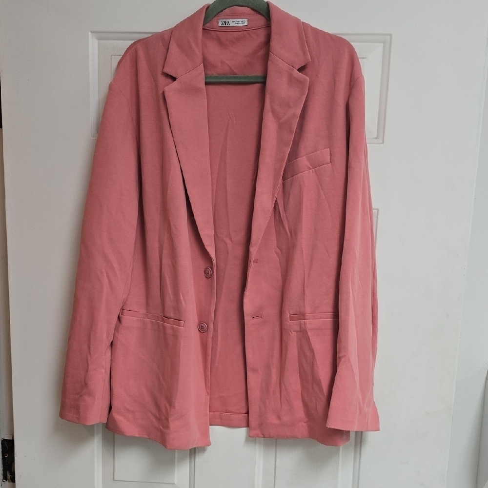 Zara Women's Blazer in Soft Pink